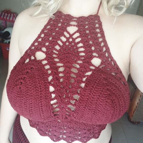 plus size crochet halter top